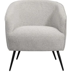 Leen Bakker Fauteuil Carlton - bouclé stof - lichtgrijs