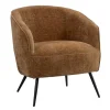 Fauteuils-Leen Bakker Fauteuil Carlton - stof - bruin