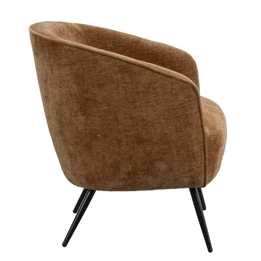 Fauteuils-Leen Bakker Fauteuil Carlton - stof - bruin