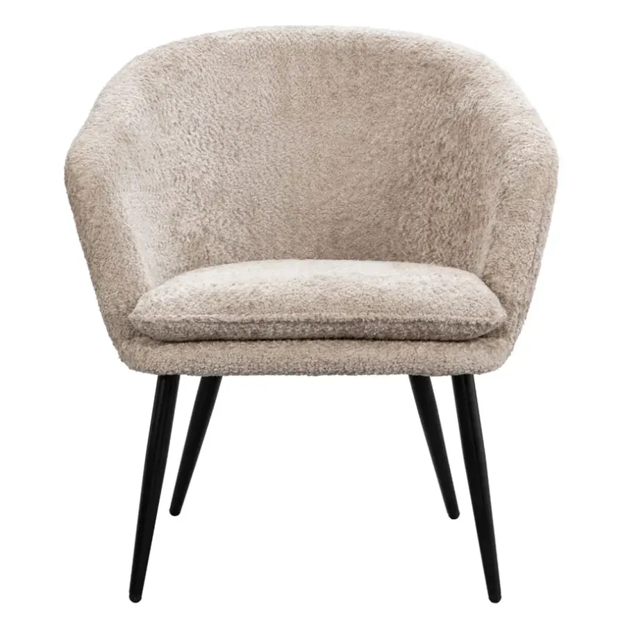 Fauteuils-Leen Bakker Fauteuil Cloe - stof - beige