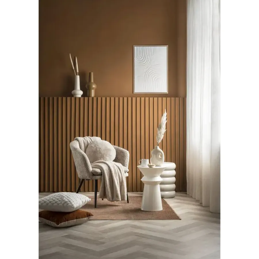 Fauteuils-Leen Bakker Fauteuil Cloe - stof - beige