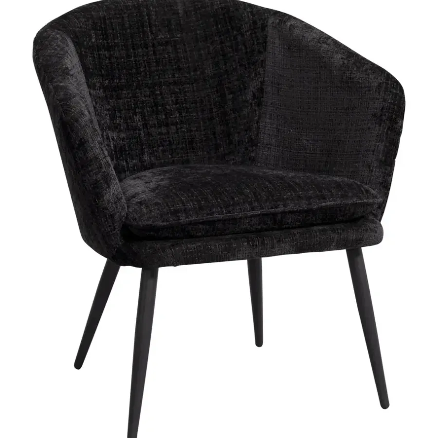 Leen Bakker Fauteuil Cloe - stof - zwart