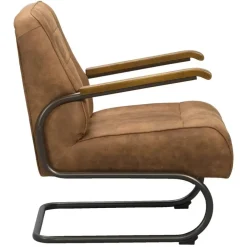 Fauteuils-Leen Bakker Fauteuil Ivar - stof - cognac