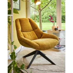 Fauteuils-Leen Bakker Fauteuil Lynn - oker
