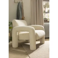 Fauteuils-Leen Bakker Fauteuil Puck - crème