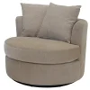 Fauteuils-Giga Meubel Fauteuil Taupe Stof - Zithoogte 45cm - Thony Luxe