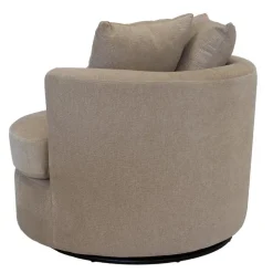 Fauteuils-Giga Meubel Fauteuil Taupe Stof - Zithoogte 45cm - Thony Luxe