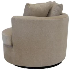 Fauteuils-Giga Meubel Fauteuil Taupe Stof - Zithoogte 45cm - Thony Luxe