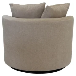Fauteuils-Giga Meubel Fauteuil Taupe Stof - Zithoogte 45cm - Thony Luxe