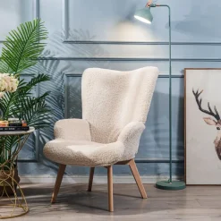 Nordlys Fauteuil van massief hout en witte lussen