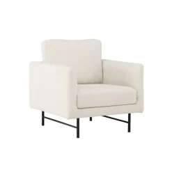 Fauteuils-Fjôrd Fauteuil Wit Stof - 86x87x68cm - Sky