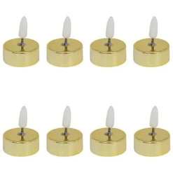 Kaarsen-Feeric lights & Christmas LED waxinelichtjes - 8x - goud glans