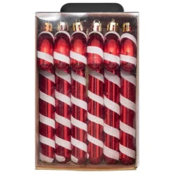 Kerstballen|Kerstdecoratie-Feeric lights & Christmas Feeric lights and christmas kersthangers - zuurstokken- 6x