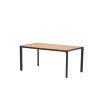 Tuintafels-Garden Impressions Felini tafel - 160x84 cm - carbon black - light teaklook