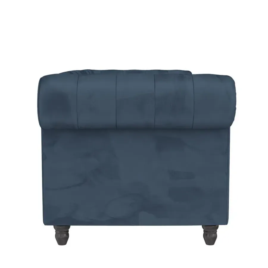 Dorel Home Felix - 3-zits slaapbank in blauw fluweel
