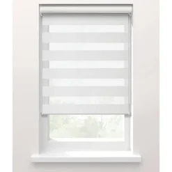Fenstr Duo rolgordijn Planos lichtdoorlatend - wit (10030)