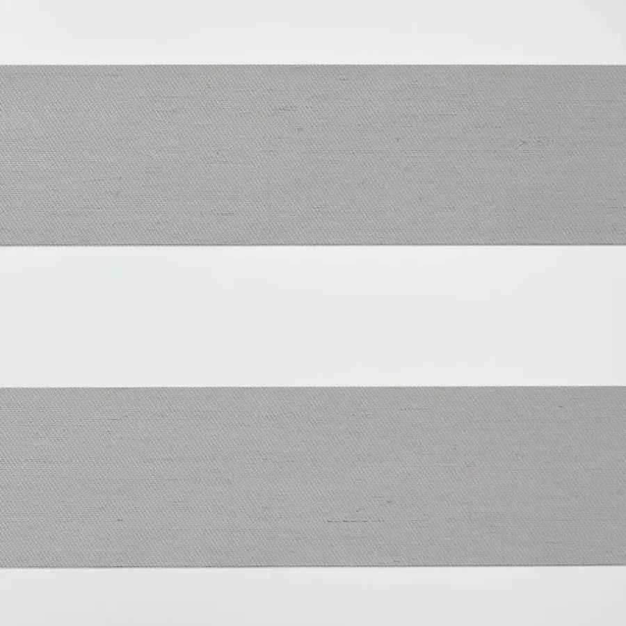 Duo-Rolgordijnen Op Maat-Fenstr Duo rolgordijn Trim lichtdoorlatend - grijs (20067)
