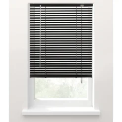 Fenstr jaloezie aluminium 25 mm matzwart - 80x180 cm