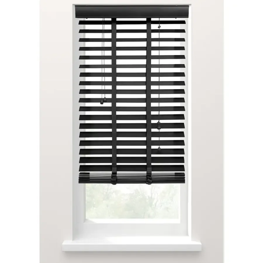 Fenstr jaloezie hout 50 mm zwart - 100x220 cm