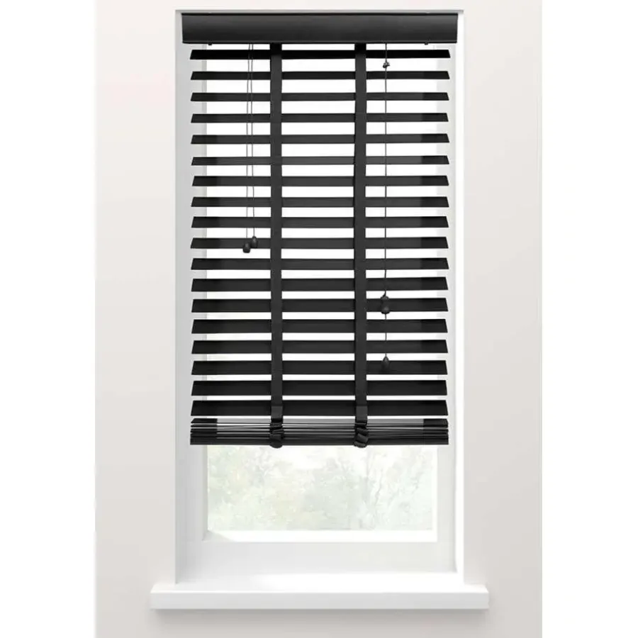 Fenstr jaloezie hout 50 mm zwart - 160x180 cm
