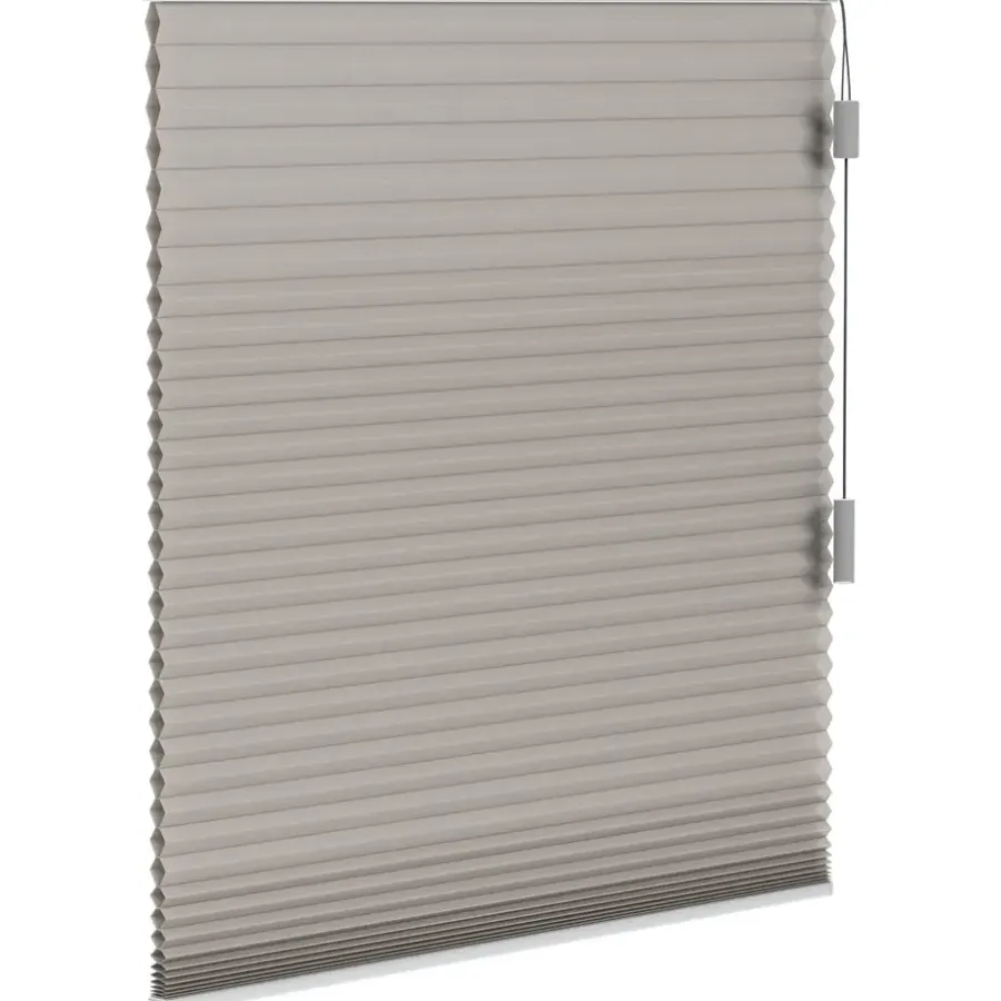 Fenstr plisségordijn Montreal dubbel 25mm lichtdoorlatend - taupe (30019)
