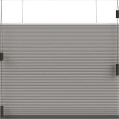 Fenstr plisségordijn Toronto dubbel 25mm lichtdoorlatend - taupe (30018)