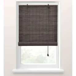 Fenstr Rolgordijn bamboe antraciet - 75x180 cm