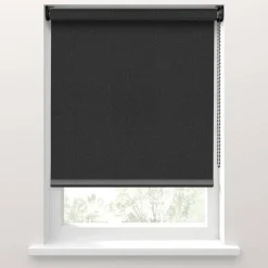 Fenstr rolgordijn Rimini screen - zwart (15047)