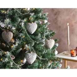 Kerstdecoratie-Beliani FERIABLE - Kerstballen set van 4 - Grijs - Glas