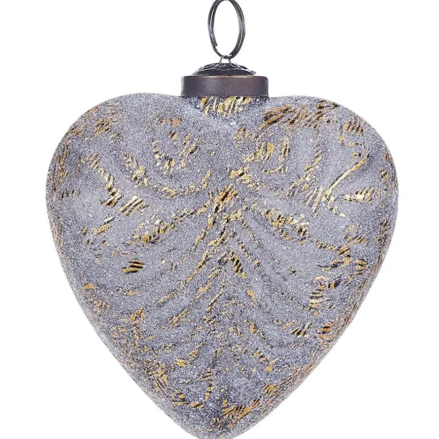 Kerstdecoratie-Beliani FERIABLE - Kerstballen set van 4 - Grijs - Glas