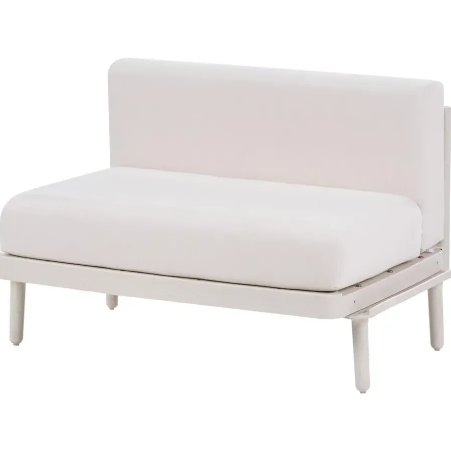 Leen Bakker FERRETTI - Tuinbank uitbreidingsmodule - Lichtbeige - Stof
