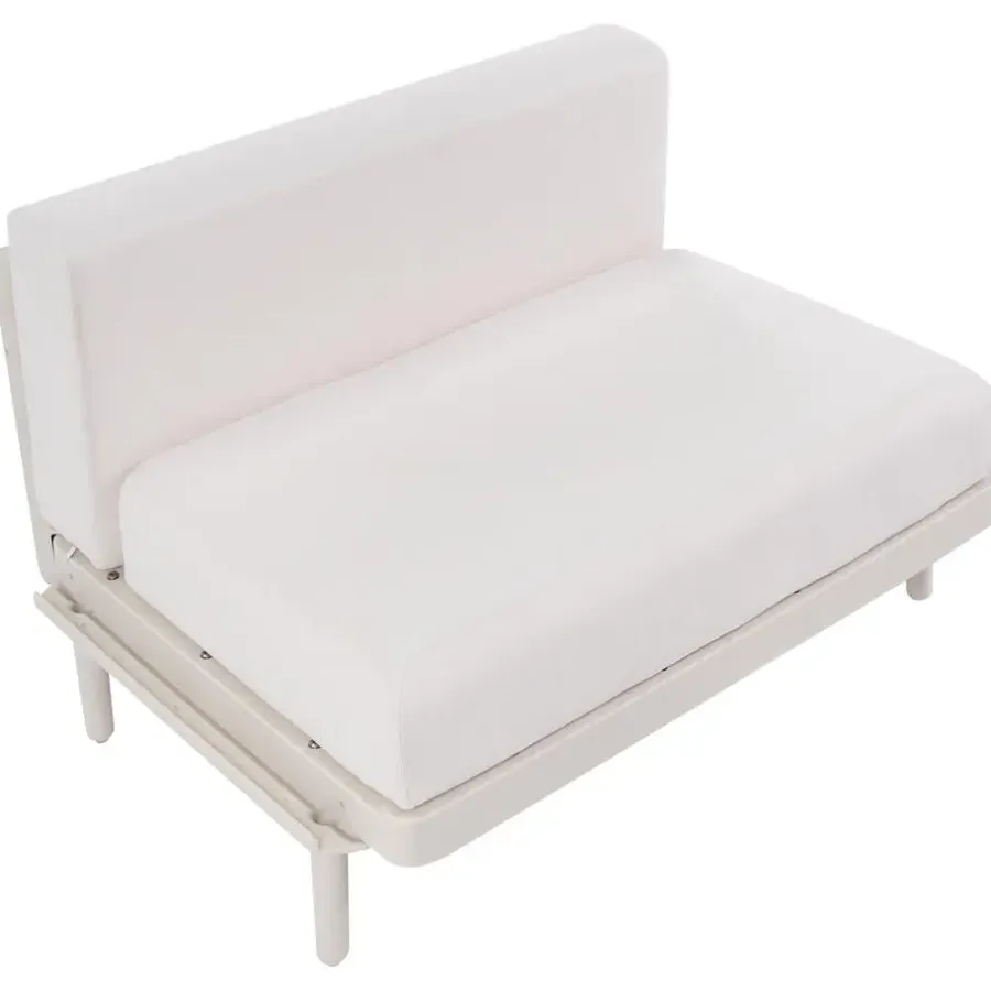 Leen Bakker FERRETTI - Tuinbank uitbreidingsmodule - Lichtbeige - Stof
