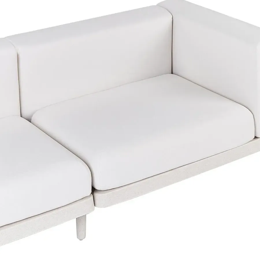 Loungebanken-Leen Bakker FERRETTI - Tuinbank 2-zits - Lichtbeige - Synthetisch