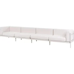 Leen Bakker FERRETTI - Tuinbank 4-zits - Lichtbeige - Synthetisch