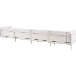 Leen Bakker FERRETTI - Tuinbank 4-zits - Lichtbeige - Synthetisch