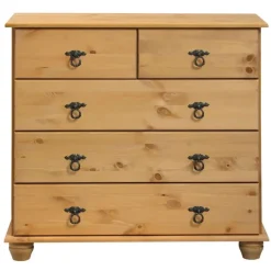 Ladekasten|Ladekasten-Loft24 Finca - Ladekast met 3+2 deuren in gebeitst gewaxt dennenhout