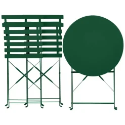 Beliani FIORI - Bistroset voor 2 - Donkergroen - Staal