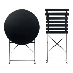 Beliani FIORI - Bistroset voor 2 - Zwart - Staal