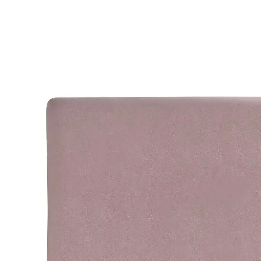 1-Persoons Bedden-Beliani FITOU - Eenpersoonsbed - Lichtroze - 90 x 200 cm - Fluweel