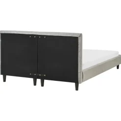 Twijfelaars-Beliani FITOU - Tweepersoonsbed - Lichtgrijs - 140 x 200 cm - Polyester