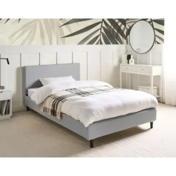Twijfelaars-Leen Bakker FITOU - Tweepersoonsbed - Lichtgrijs - 120 x 200 cm - Polyester