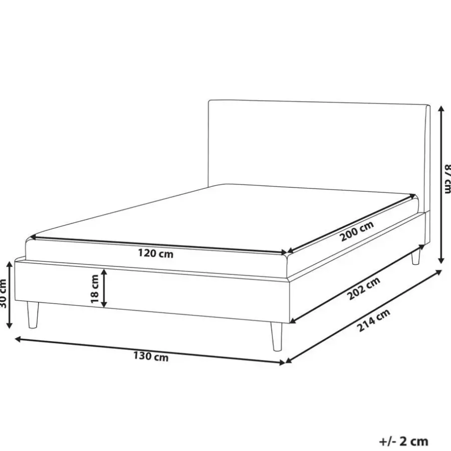 Twijfelaars-Leen Bakker FITOU - Tweepersoonsbed - Lichtgrijs - 120 x 200 cm - Polyester