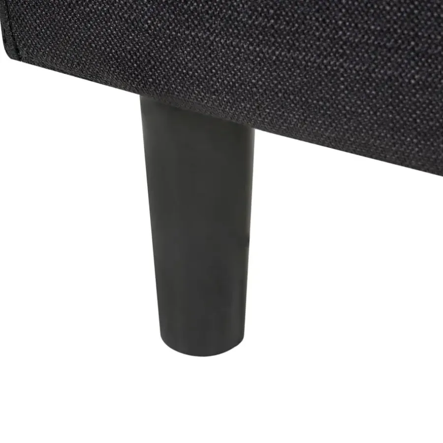Leen Bakker FITOU - Tweepersoonsbed - Zwart - 120 x 200 cm - Polyester