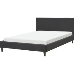 Twijfelaars-Beliani FITOU - Tweepersoonsbed - Zwart - 140 x 200 cm - Polyester