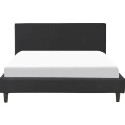Twijfelaars-Beliani FITOU - Tweepersoonsbed - Zwart - 140 x 200 cm - Polyester