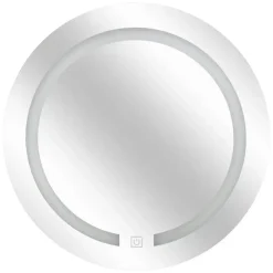 5five Badkamer wandspiegel LED - batterij - zilver - D45 cm