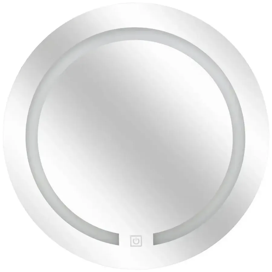 5five Badkamer wandspiegel LED - batterij - zilver - D45 cm