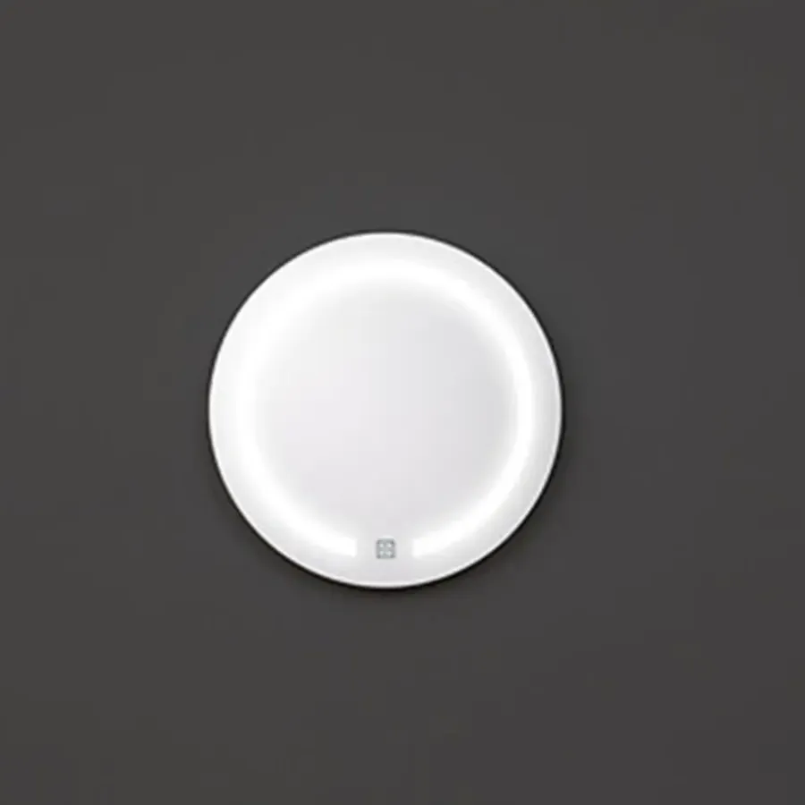 5five Badkamer wandspiegel LED - batterij - zilver - D45 cm