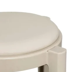 Krukjes-5five Five Bijzet krukje/stoel - beige - D41 x H47 cm