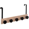 Kapstokken-5five Deurkapstok - zwart - 5-haaks - B50 x H24 cm
